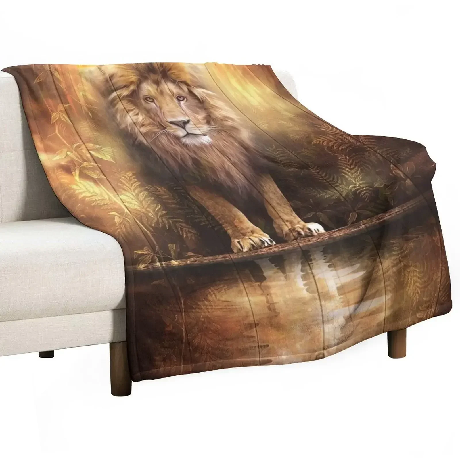 

The Lion of Judah and the Lamb of God Throw Blanket Stuffeds For Decorative Sofa Tourist Sleeping Bag Blankets