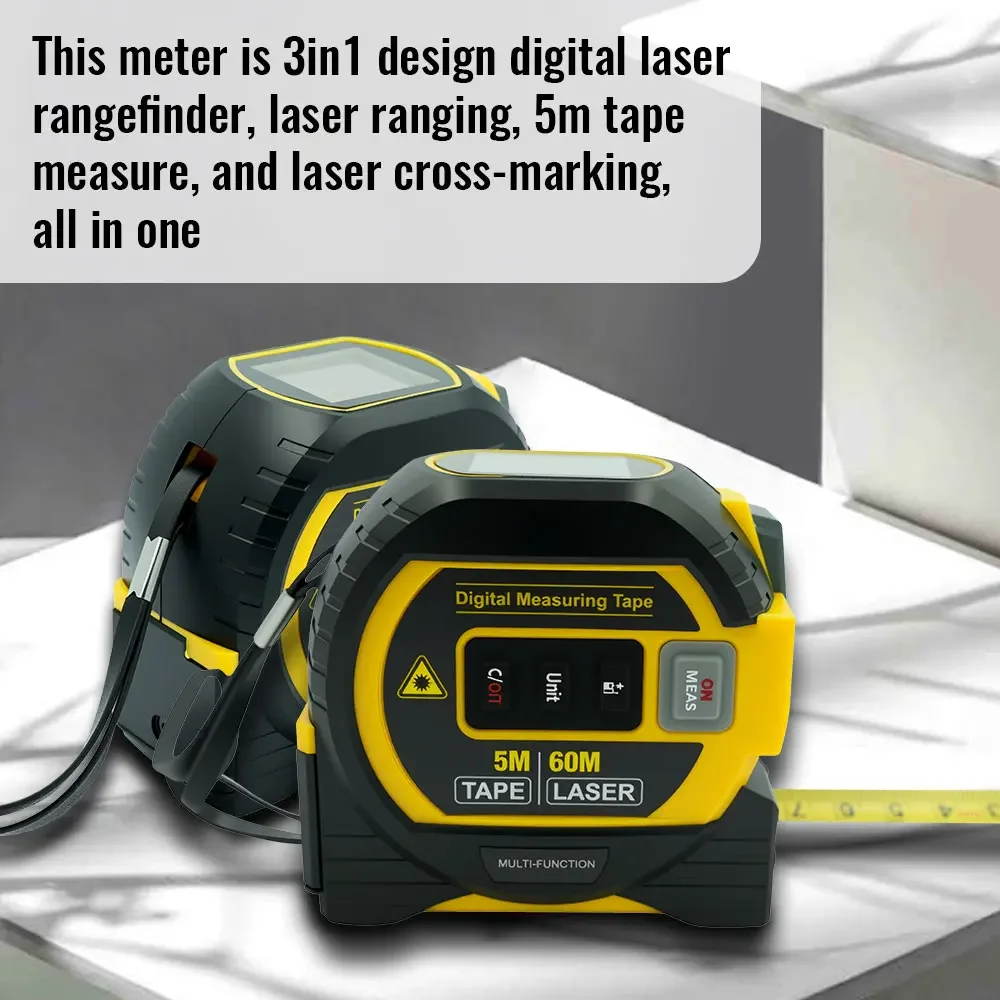 2026 Neues Laser-Maßband 3-in-1 Digitales Maßband Hochpräziser Laser-Entfernungsmesser Stahlmaßband Hohe Elastizität – Detail 6