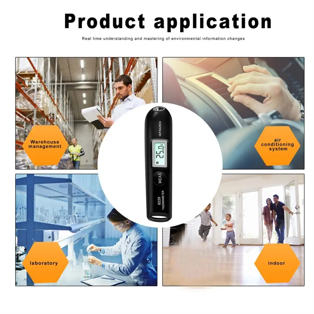 Contactless Mini Digital Infrared Thermometer with LCD Handheld Portable Pocket Temperature Pen