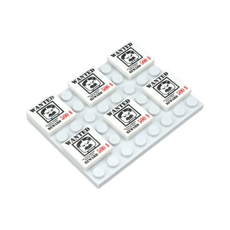 MOC 10 قطعة جزء الطوب 3068 مطبوعة مطلوب المشارك الصورة الرمزية اللبنات منقوشة الجدار الديكور متوافق اكسسوارات لعبة هدية