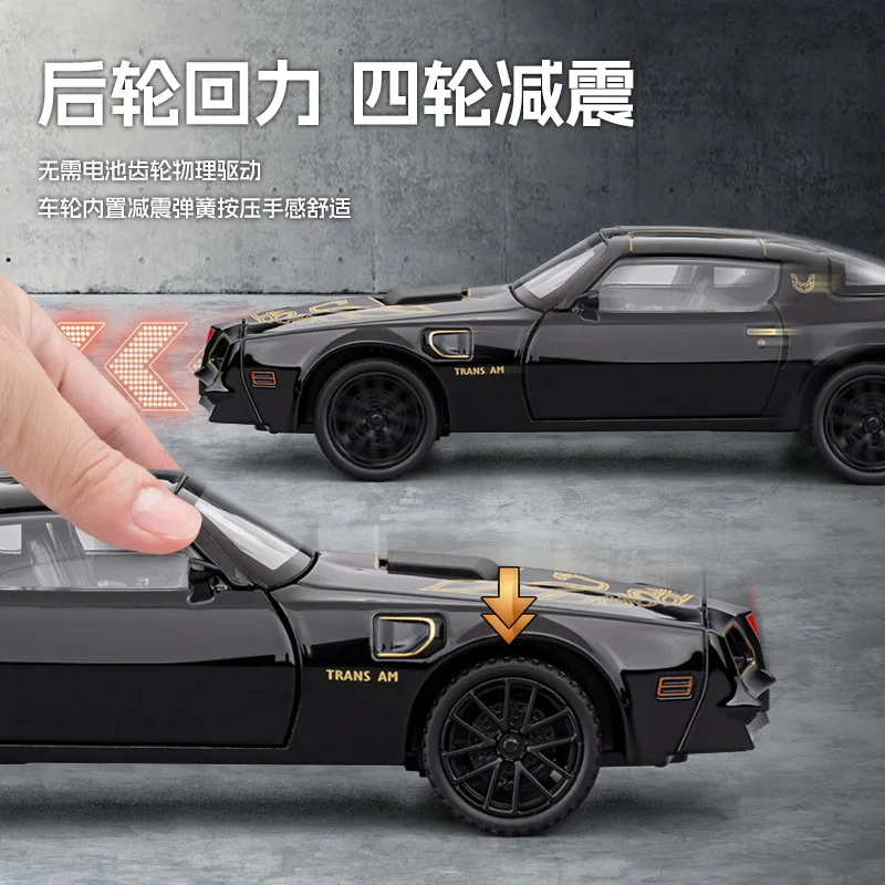 1:32 ファイアーバード合金スポーツカーモデルオーナメントメタルおもちゃギフトダイキャスト合金カーモデルコレクタブル