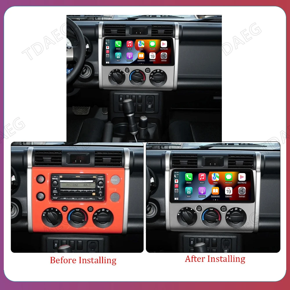 12,3-calowe radio samochodowe Android All In One Nawigacja GPS dla Toyota FJ Cruiser J15 2006-2020 Samochodowy odtwarzacz audio multimedialny wideo