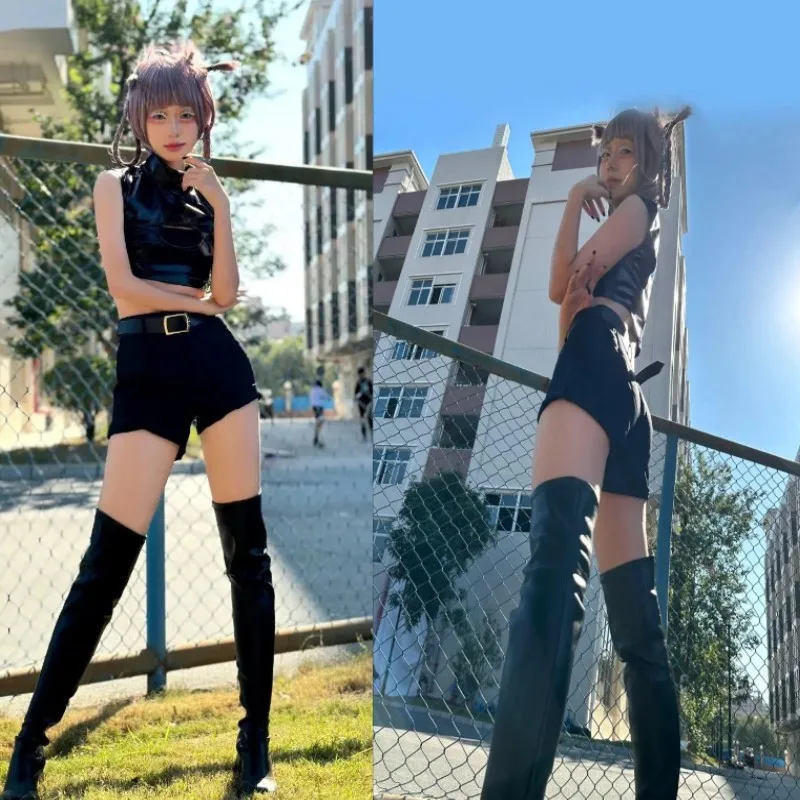 Anime Yofukashi No Uta Cosplay Nanakusa Nazuna Cosplay Costume wig Call of The Night Cosplay Costume Halloween Sexy suit denture