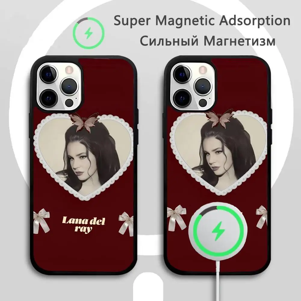 Epc LOVE HEART LANA DEL REY Phone Case Strong Magnetic For IPhone 16 15 14 13 Pro Max 11 12 Mini For Magsafe