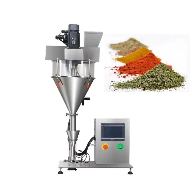 Automatic Motor-Driven Weighing Spice Coffee Flour Salt Collagen Powder Vial Dry Powder Pouch Film Filling Machine Customized