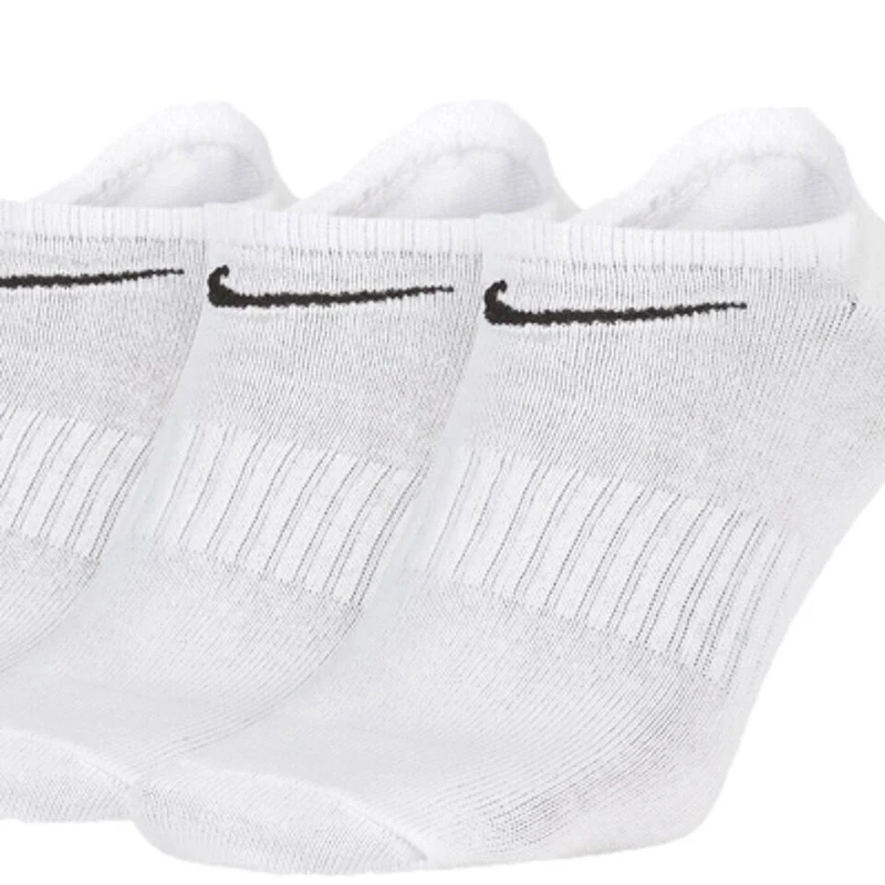 Original Nike Lightweight Unisex Sports Socks Men\'s and Women\'s 3 Pairs Casual Breathable Tube White Short Socks SX7678-100