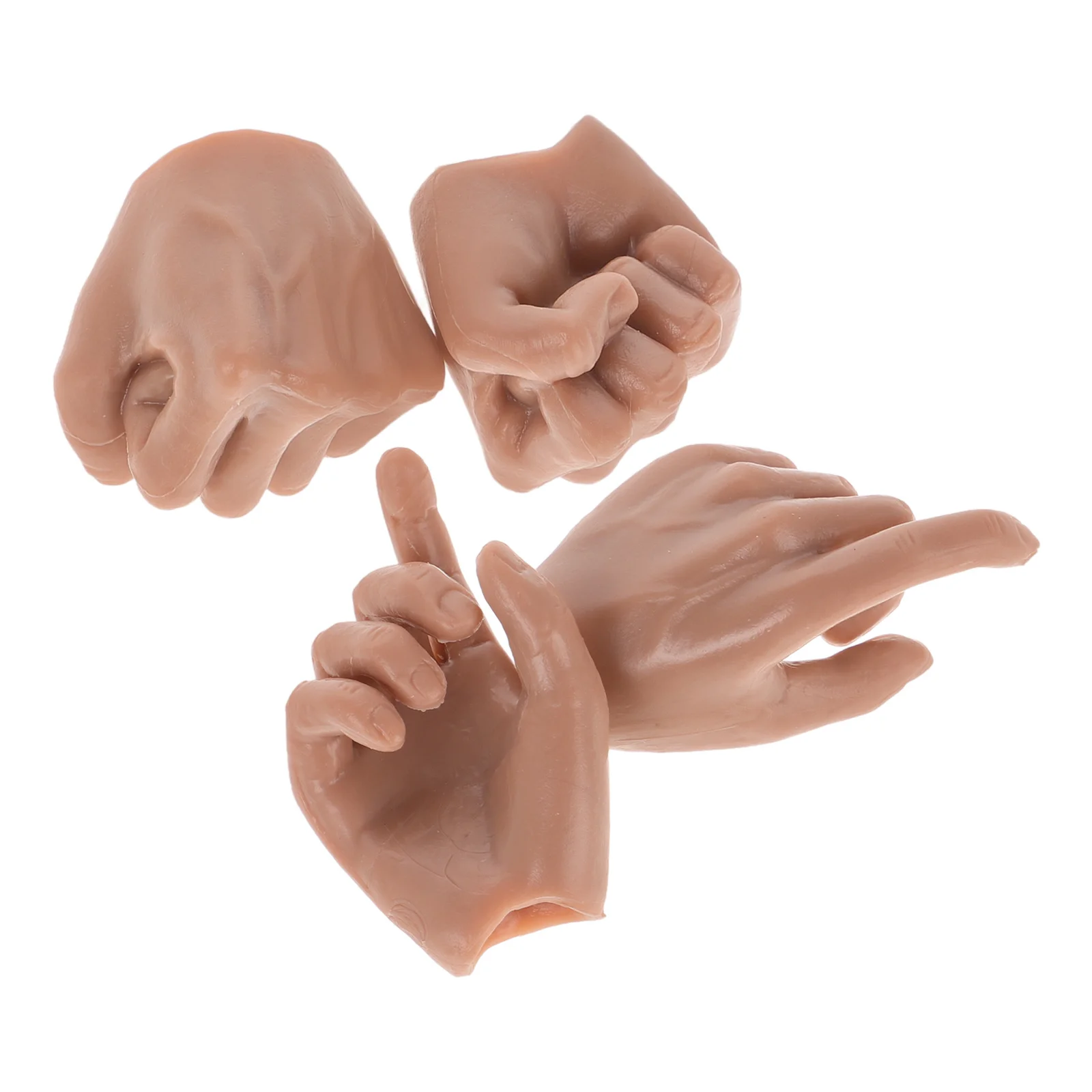 2 คู่ 1/6 ขนาด อะไหล่ทำมือ นิ้วมือจำลองเหมือนจริง สำหรับ BJD งาน DIY อุปกรณ์เสริมงานฝีมือ BJD