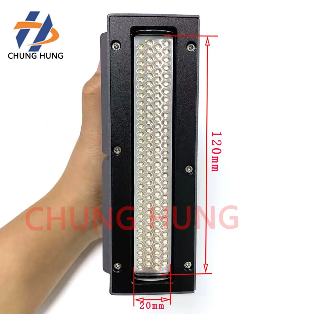 

400W LED Ultraviolet UV Curing Lamp 120*20mm with Adjustment knob 395nm 365nm For Glue Ink Oil Varnish UV Printing Ink Curing