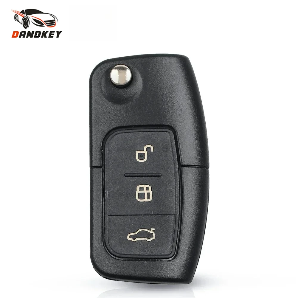 

Dandkey 3 Button Flip Folding Remote Control Car Key Shell For Ford Focus 2 3 Mondeo Fiesta Galaxy C-MAX HU101 FO21 Key Fob Case