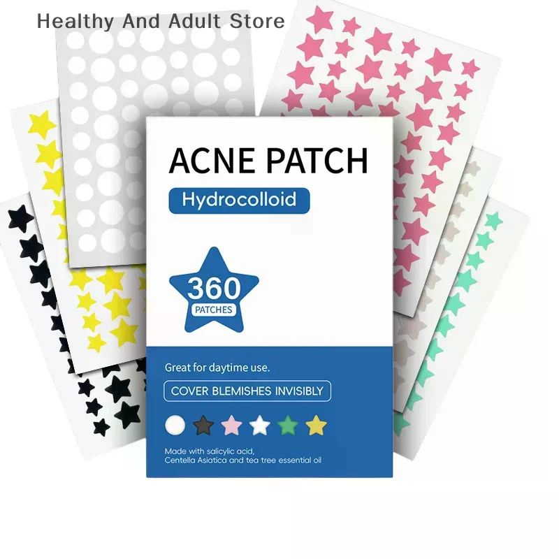 360Pcs Colorful Invisible Pimple Removal Anti-Acne Hydrocolloid Patches Spots Marks Concealer Beauty Makeup Tool Repair Sticker