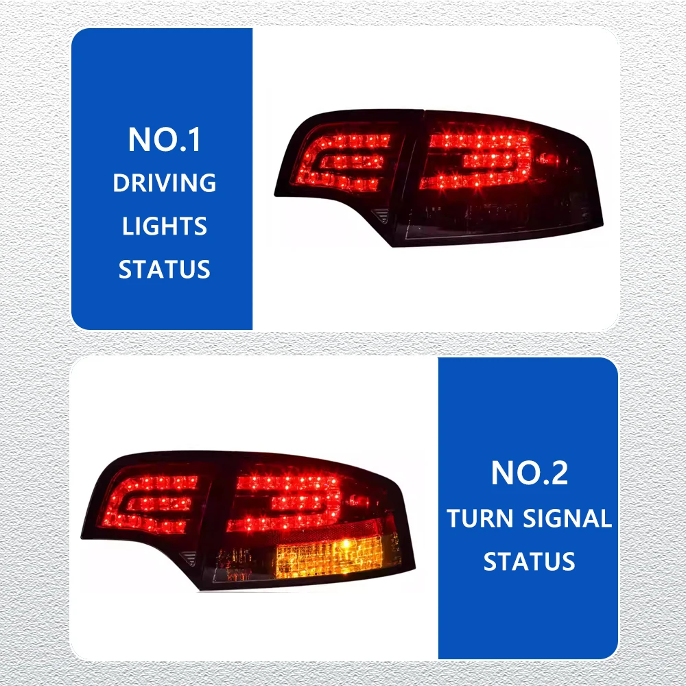 البوب LED أضواء خلفية لأودي A4 B7 2005-2008 نمط جديد كامل Led DRL سيارة المصابيح الخلفية الجمعية إشارة الملحقات تعديل مصباح