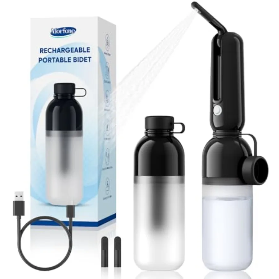 

Portable Bidet for Travel High Pressure Electric Handheld Sprayer 350ML with Dual Spray Modes USB-C Rechargeable Waterproof Tra