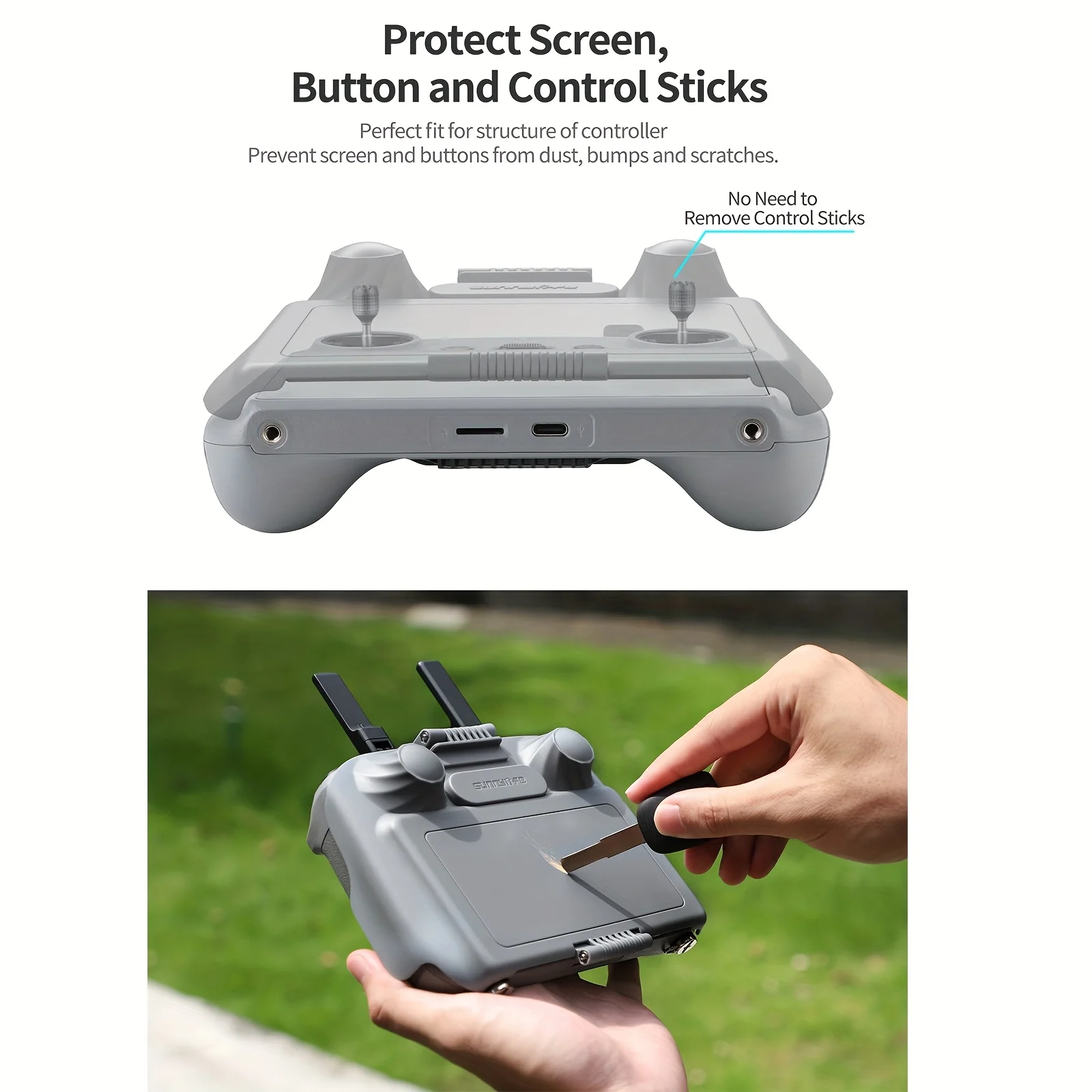 Sunshade for RC 2 Controller for DJI Mini 4 Pro, RC 2 Joystick Protective Cover for Avata360/Ari 3/Mini 4/5Pro Drone Accessories gallery 5