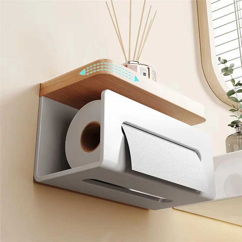 

Exquisite-Wall Mounted Toilet Tissue Roll Holder With Self Screw For Storage, Ideal For Bathroom, Kitchen, And Bedroom