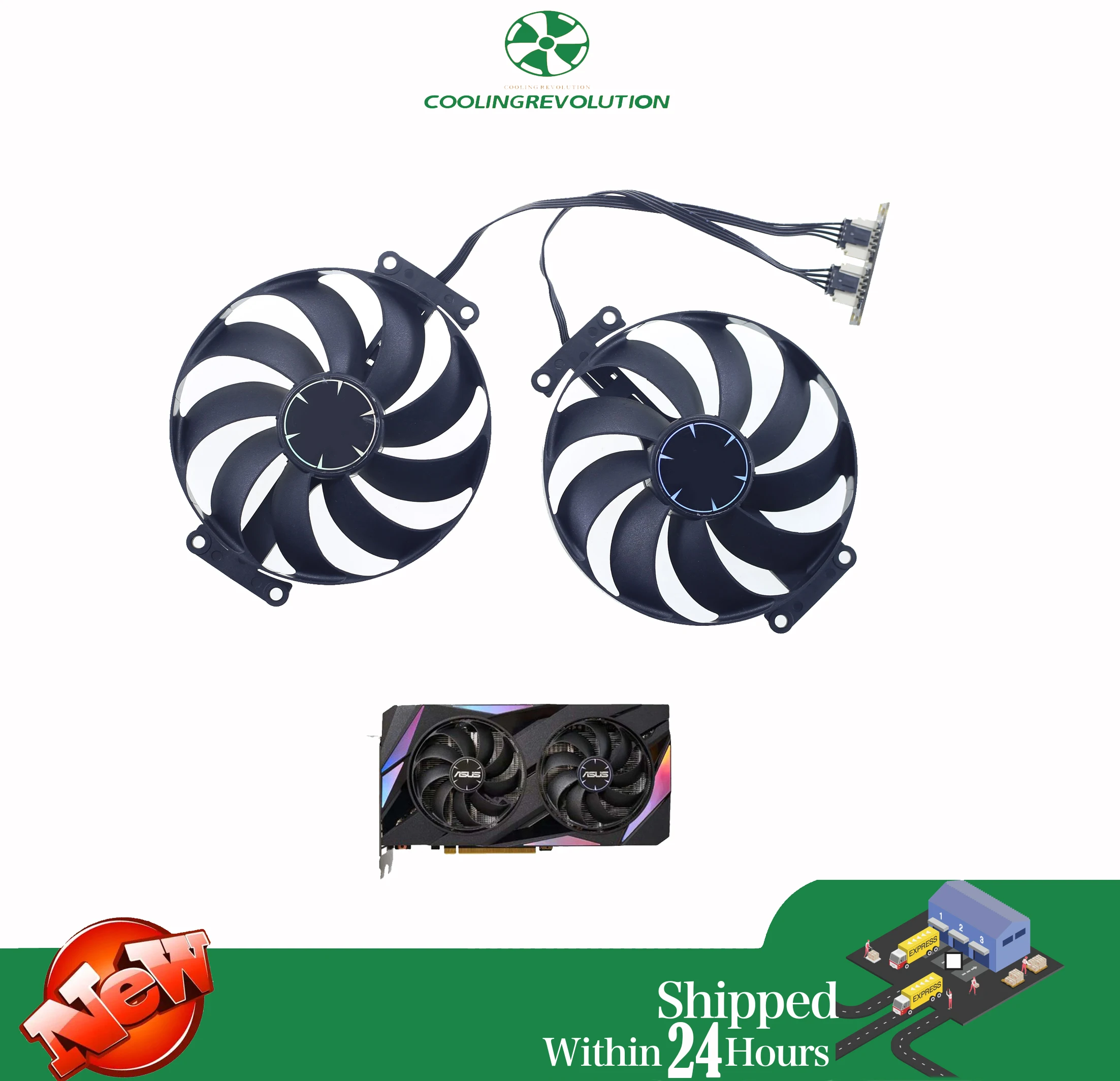 

87mm CF9010U12D Graphics card fan for ASUS ATS GeForce RTX 3050-O8G-GAMING