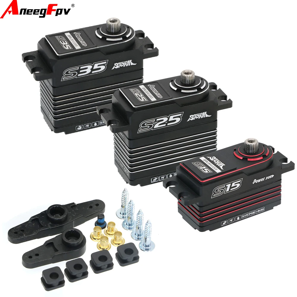 Power HD Storm S15 S25 S35 Race-Grade All-Metal Brushless Digital Servo for RC Car Fxed Wing Off-road Vehicle Drone