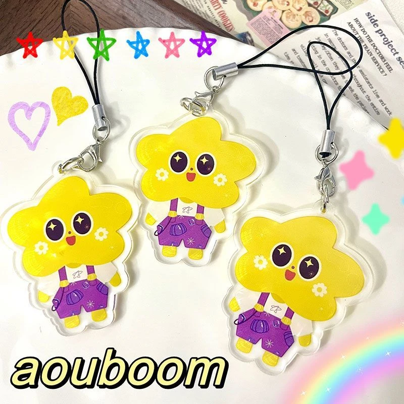 Thai CP AouBoom Aoun Boom Cosplay Keychain Unisex Kawaii Acrylic Pendant Phone Chain Keyring Key Chain Bag Accessories Gift Prop