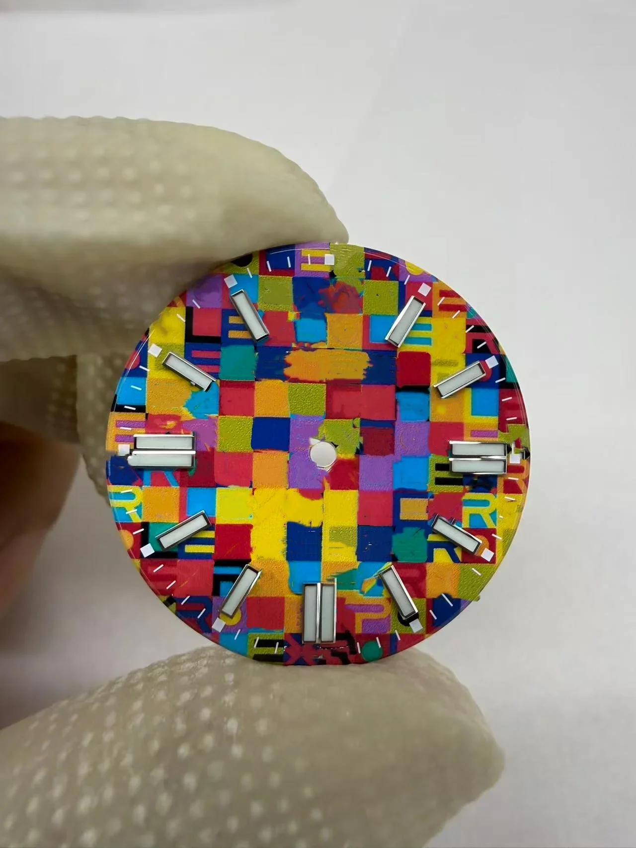 Modified watch dial for RX OP Colorful puzzle style series 126000 124300 134300 compatible with 3230 movement