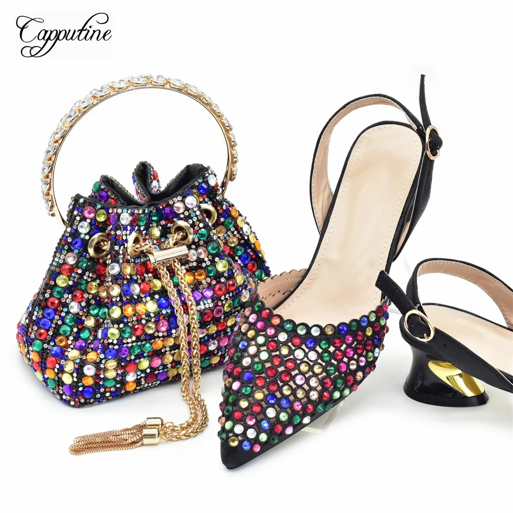 Royal Blue Women Shoes And Bag Set Luxury African Ladies Pumps Match With Handbag Sandals Clutch Escarpins Femme Sandales 938-84