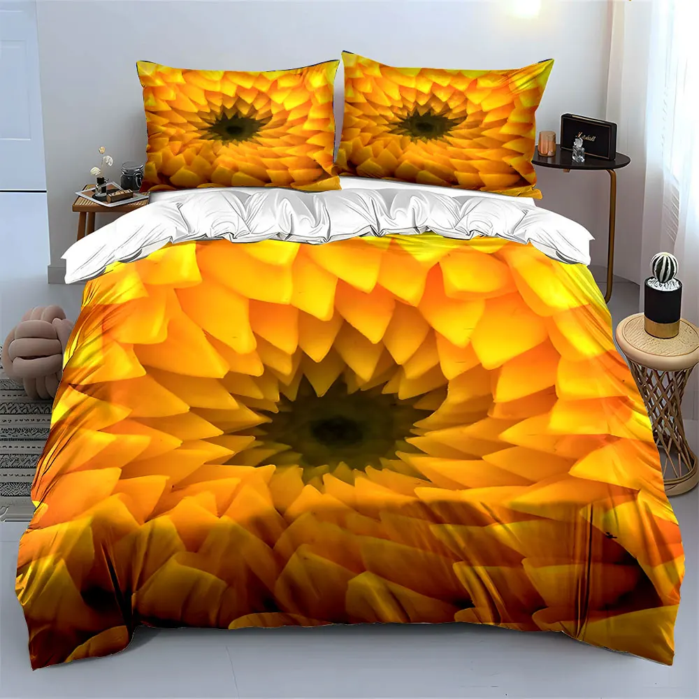 

"Bright Floral Trio for Decoration" kid's and adults' bedroom decor, Exquisite three-piece bedding set gift