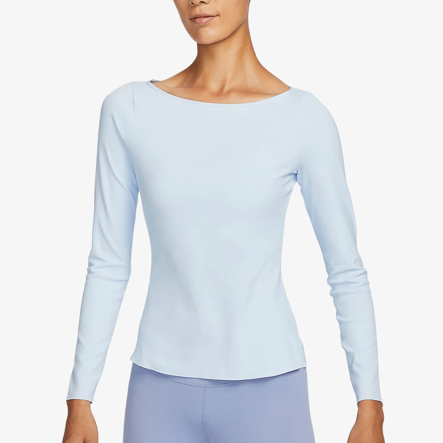 

Женская спортивная футболка Nike Authentic YOGA Dri-FIT Luxe Slim Fit с длинными рукавами DQ6035-423