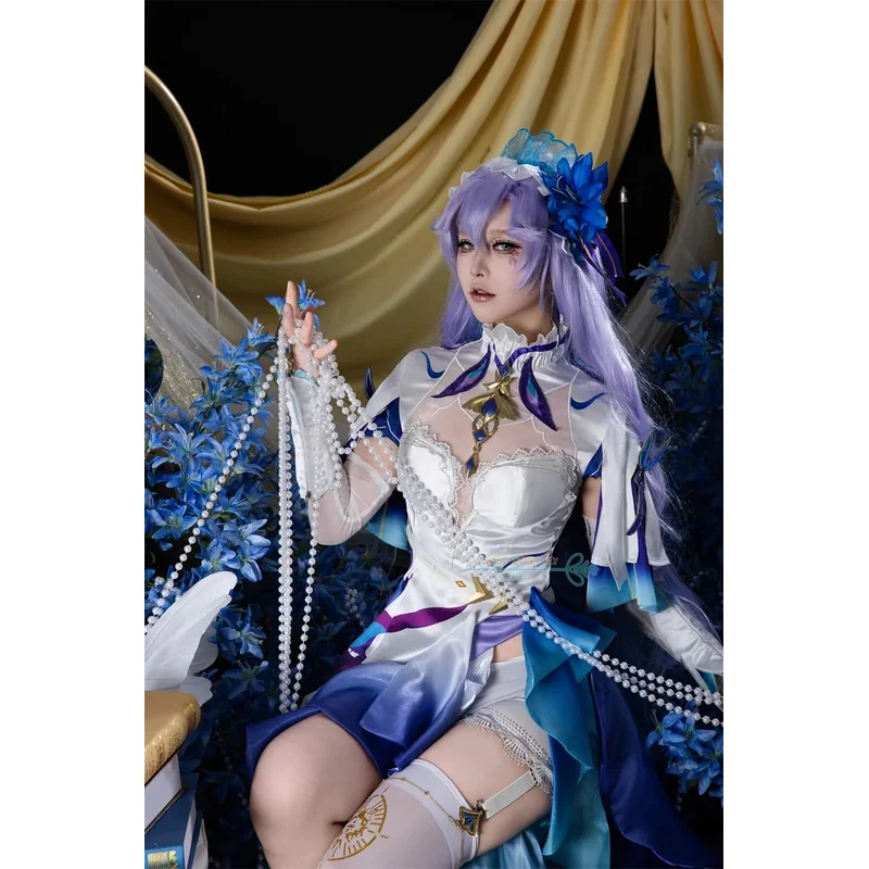 Cantarella 코스프레 게임 Wuthering Waves Cantarella 코스프레 의상 드레스 카니발 할로윈 애니메이션 파티 복장 가발 신발