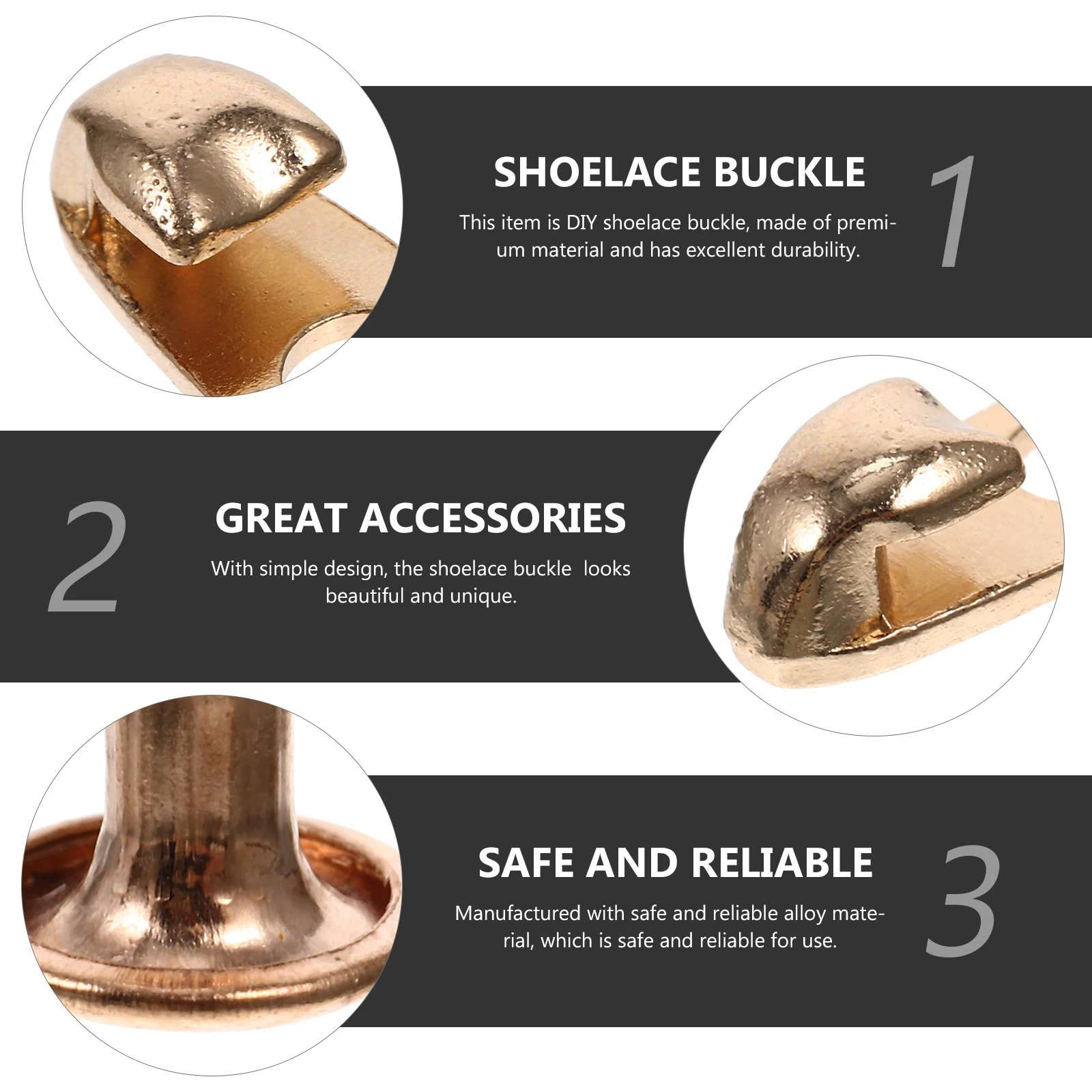 

12pcs Alloy Shoe Lace Buckles Golden Outdoor Hiking Boot Repair Handbag Connector Climbing Accessories