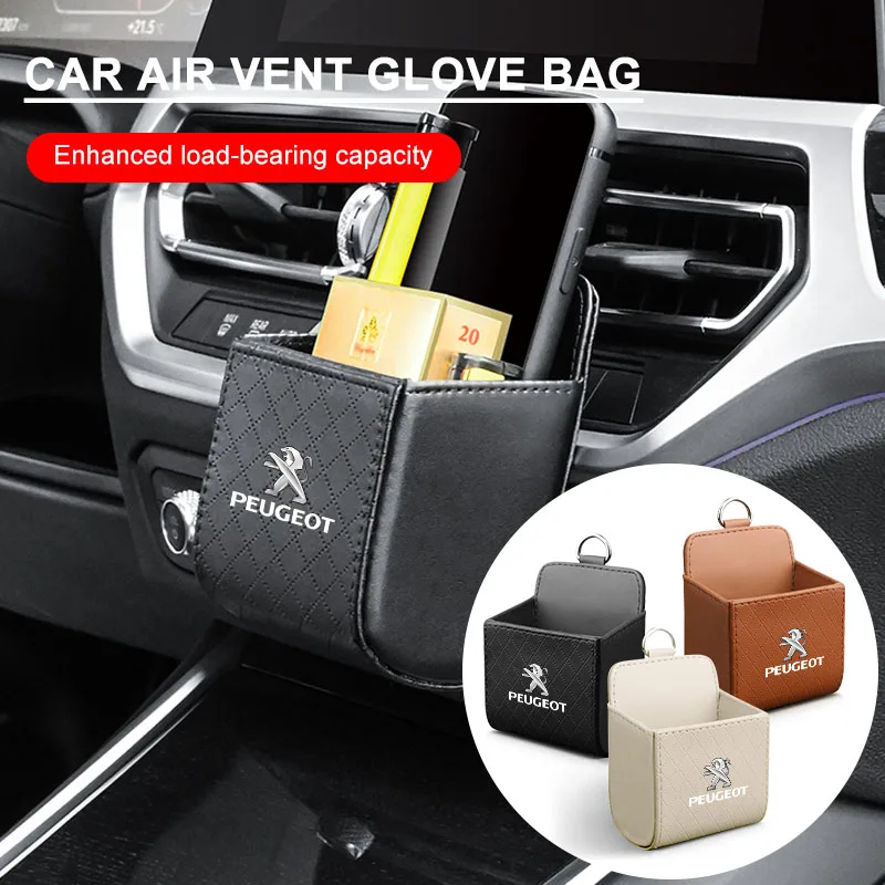 

1pcs Car Air Outlet Storage Box Phone Glasses Organizer for Peugeot 2008 5008 107 206 307 308 3008 207 208 508 Wheel Center Caps