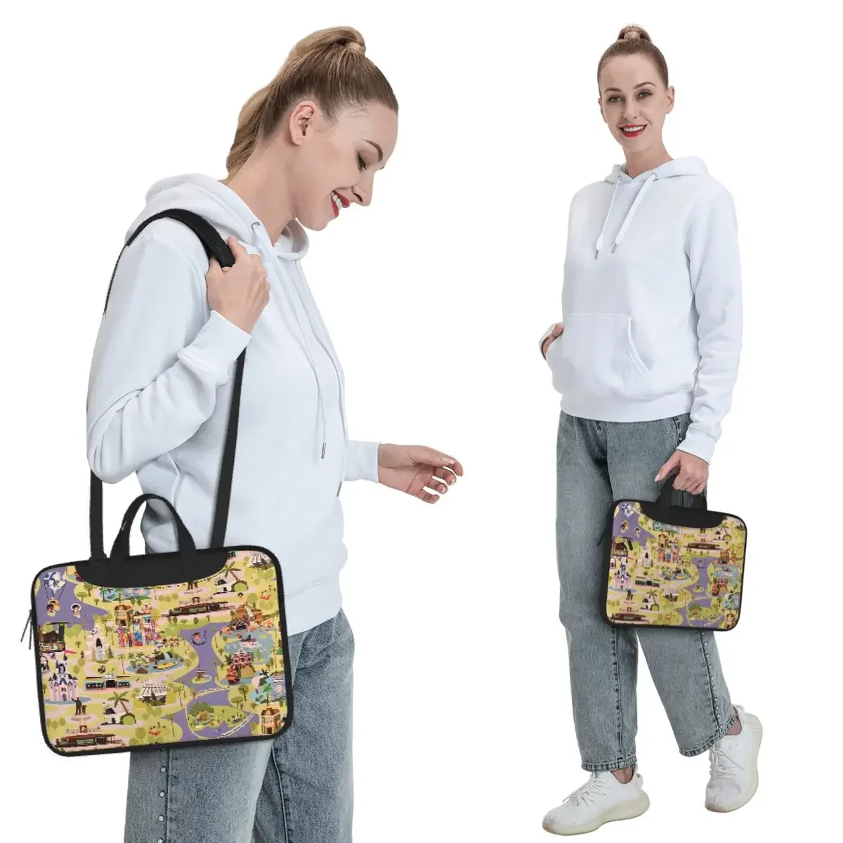 A Walk In The Park Crossbody Laptop Bag Case Computer Bag Resistant Protective Notebook Pouch for Macbook Pro Lenovo