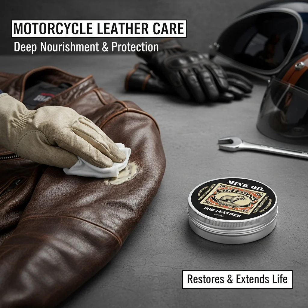 Professional Motorcycle Leather Care Cream,Conditioner&Cleaner  Jackets,Pants,Gloves Nourishes,Protects&Restores,100%Natural Wax