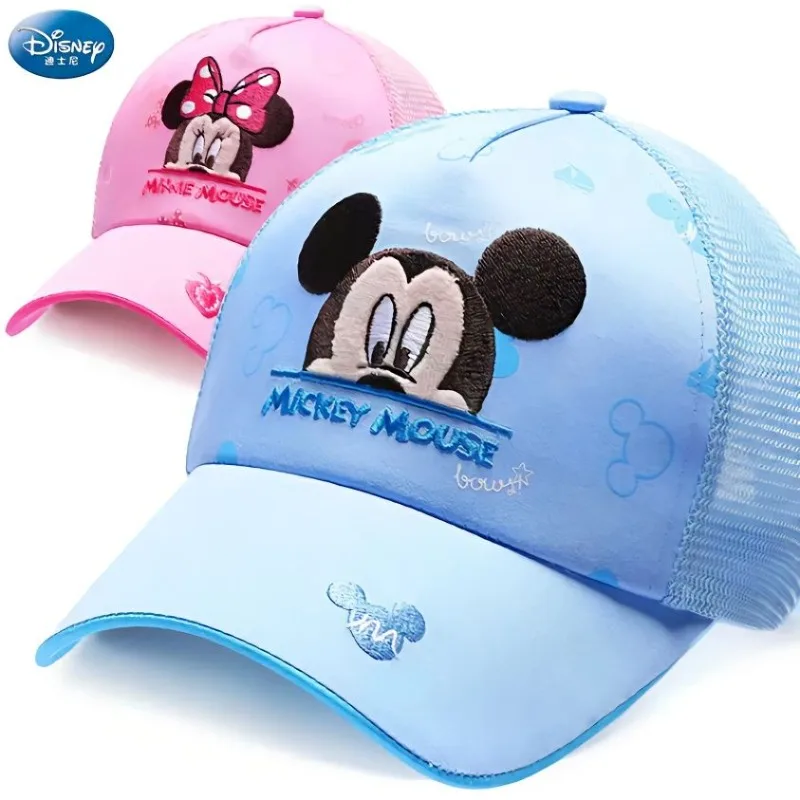 Disney animation peripherals Kawaii Mickey Minnie cartoon sun hat children's baseball cap creative peaked cap for older children