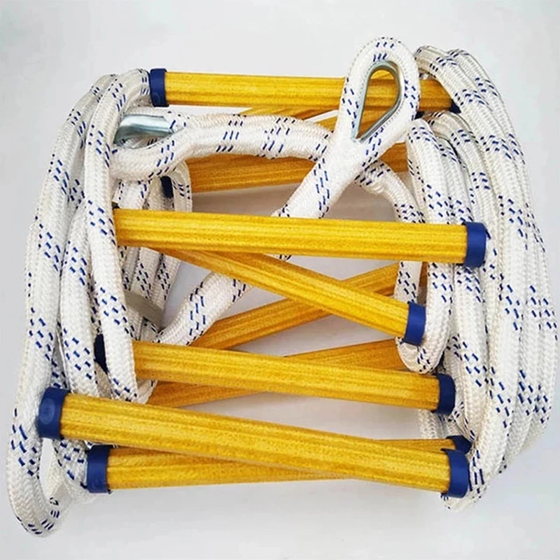 10 Meters Fire Escape Ladder Anti-skid Rescue Rope Emergency Work Safety Response Self-rescue Lifesaving Outdoor Climbing Ladder