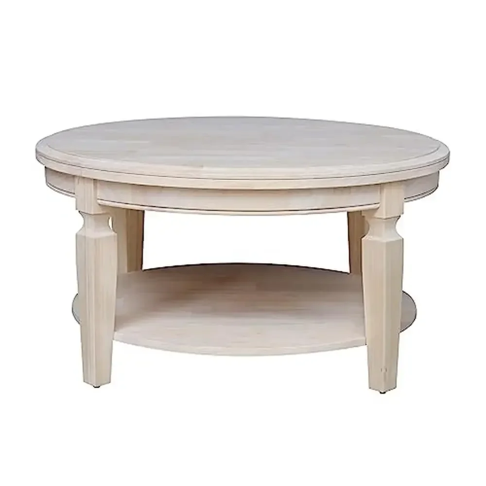 IC International Concepts Vista Round Unfinished Coffee Table