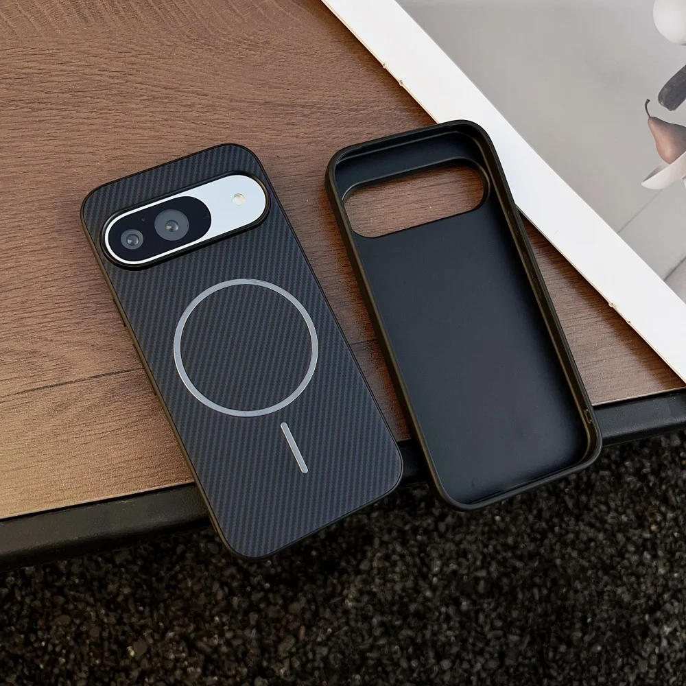 Magnetic Thin Pixel 10 Pro XL Case Magsafe Carbon Fiber Pattern Cases for Google Pixel 10 8 7 9 Pro XL 7A 8A 6A 9A 10proXL Cover