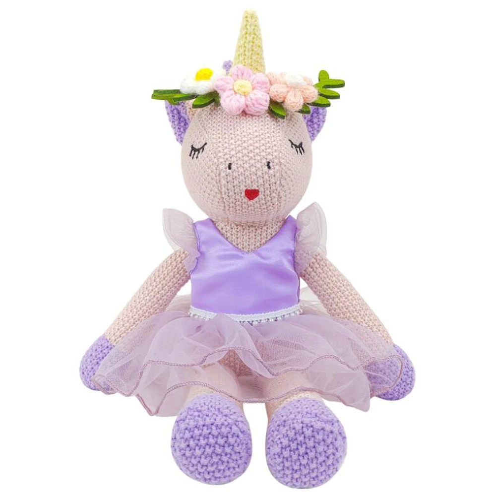 Knitted Unicorn Stuffed Children Plush Toy