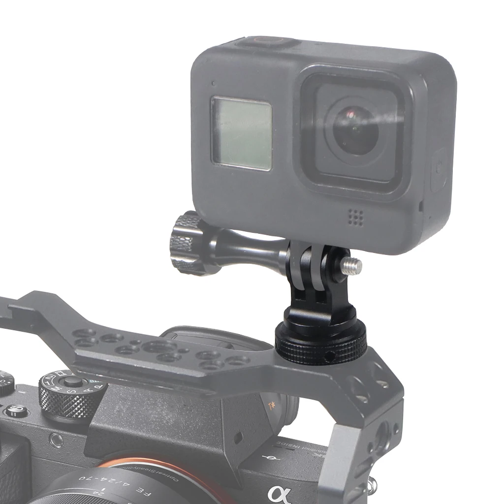 CNC 360 Schwenkbare Kaltschuh Basis Stativ Adapter Halterung für GoPro 13 12 11 DJI Action Kamera Käfig Monitor Lichter LED Halter Halterung – Detail 13