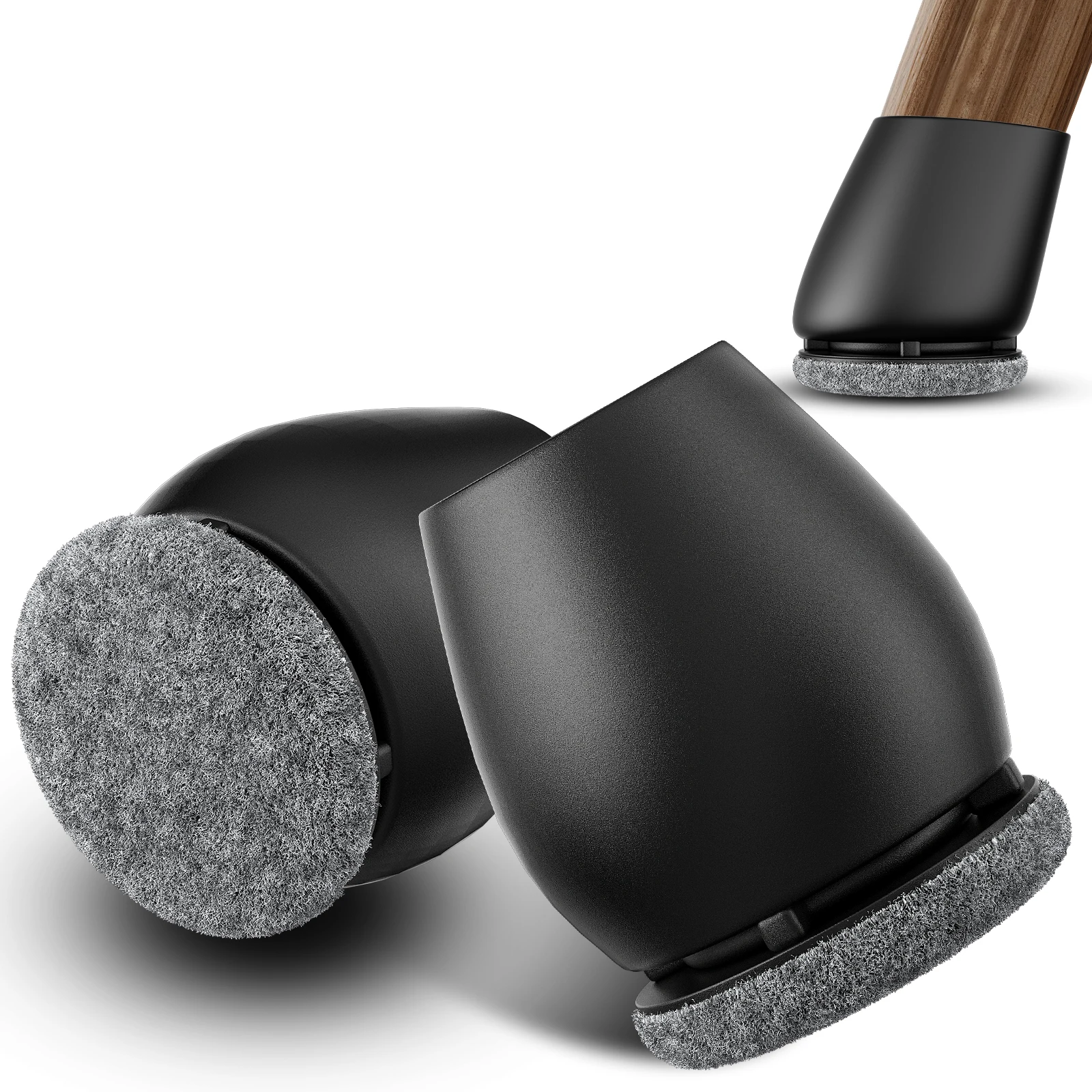 8PCS Chair Leg Protectors Foot Cover Diagonal Gray with Thick Wrap Felt Pads Silicone Furniture Table Feet  Protect Floors