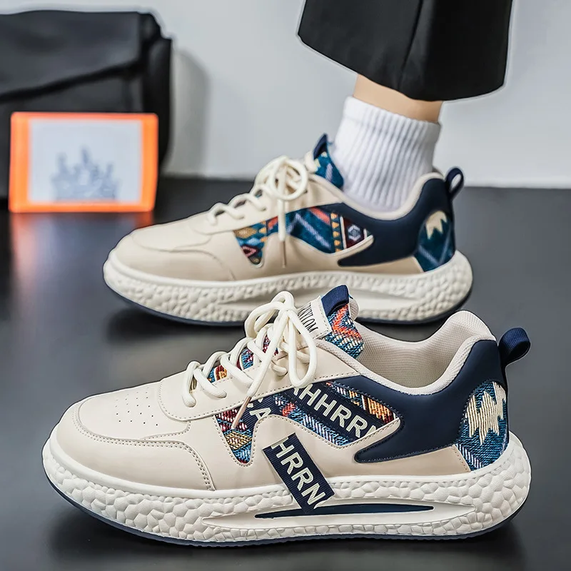 

Spring 2026 Men's Trendy Sports Leisure Shoes Soft Soled Anti-Slip Thick Wear-Resistant Dad Sneakers Versatile Comfortable Footw