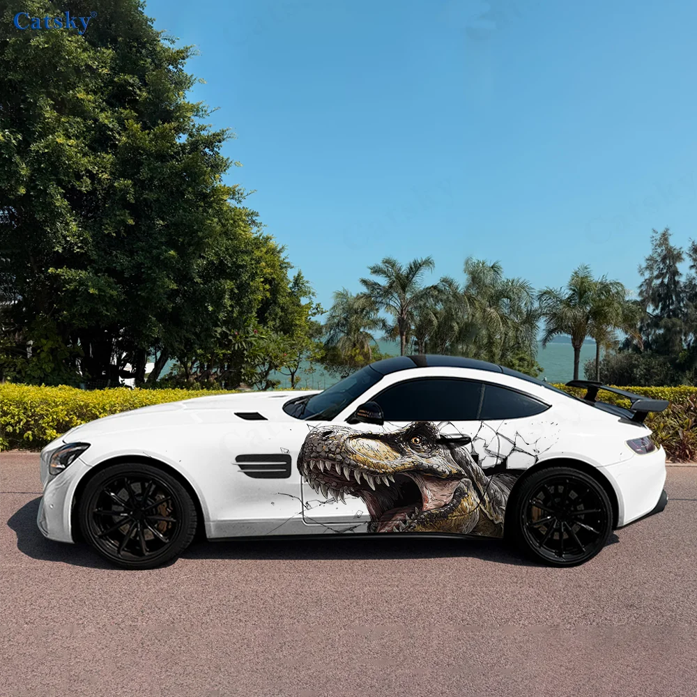 

Dinosaurs Roar Fiercely Car Vinyl Wraps Decal Self-adhesive PVC Sticker Suitable for Trucks SUV Decoration Auto Accessories Gift