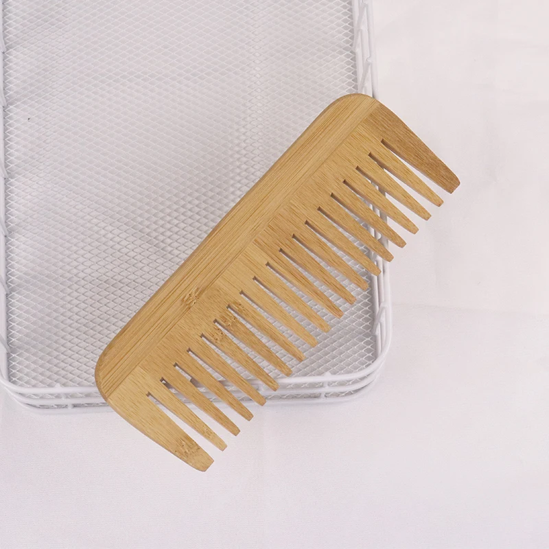 1pcs Professional bamboo and wood anti-static massage scalp wide toothed wood massage hair comb, hair styling comb