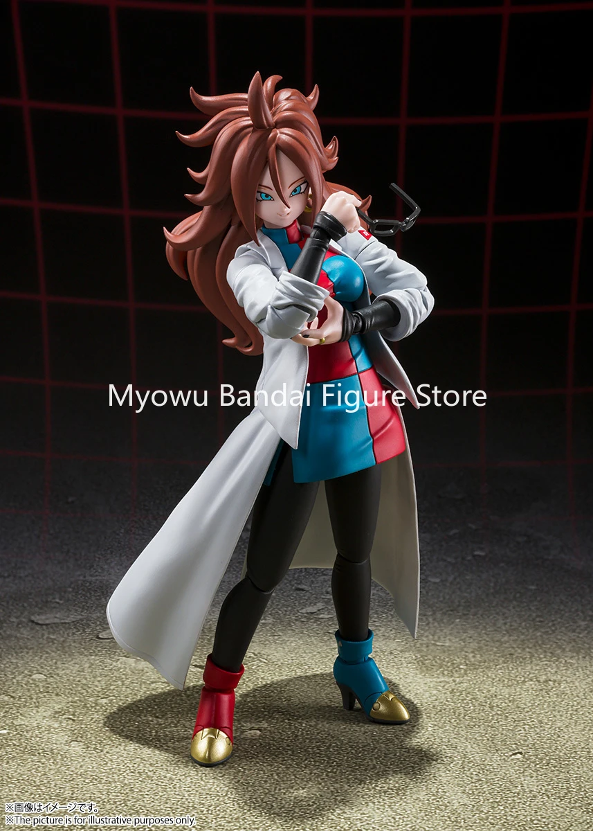 In Stock New Genuine Bandai SHF Dragon Ball Series Android No. 21 (White Coat) - Action Figure Anime Doll Collection Gift