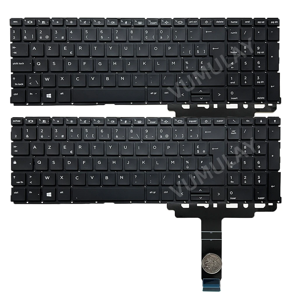 AZERTY Backlit Keyboard for HP ProBook 650 G8 650 G9 655 G9, 450 G8 455 455R G9,ZBook Power G7 G8 G9 Mobile Workstation Belgium