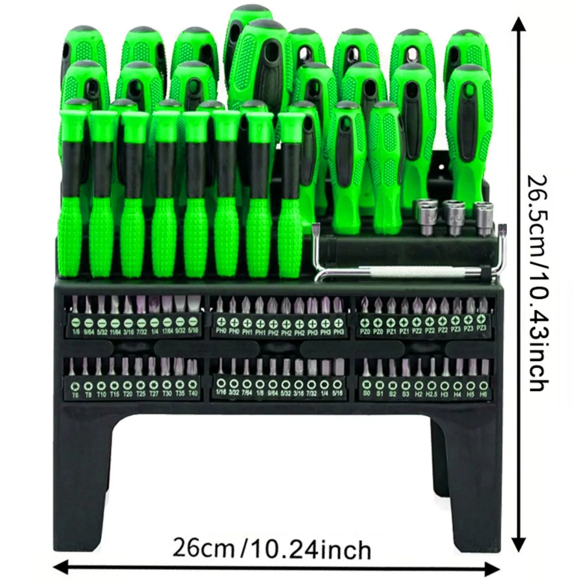 مجموعة مفكات براغي 100 قطعة أداة مفك مغناطيسي معزول مع حامل بلاستيكي