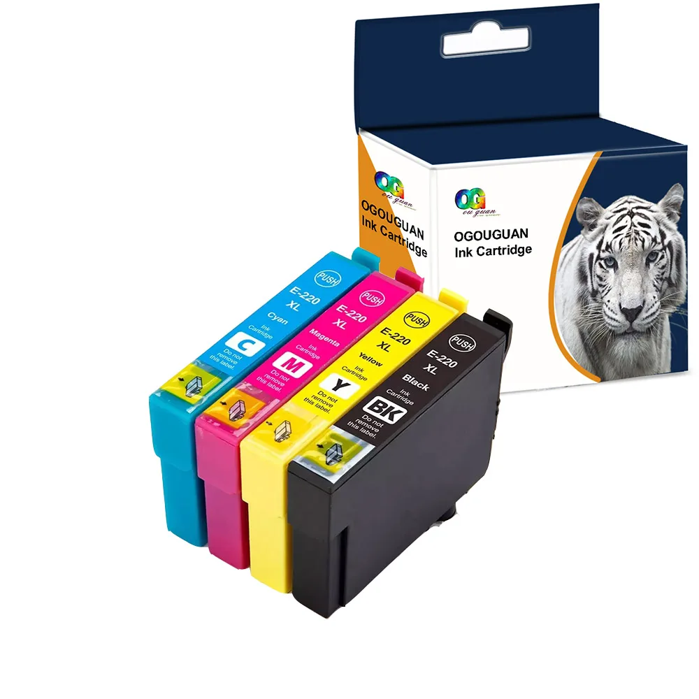 

5 Pk T220XL Ink Cartridge High Capacity Compatible For Epson XP320 XP420 XP424 WorkForce WF2630 WF2650 WF2660