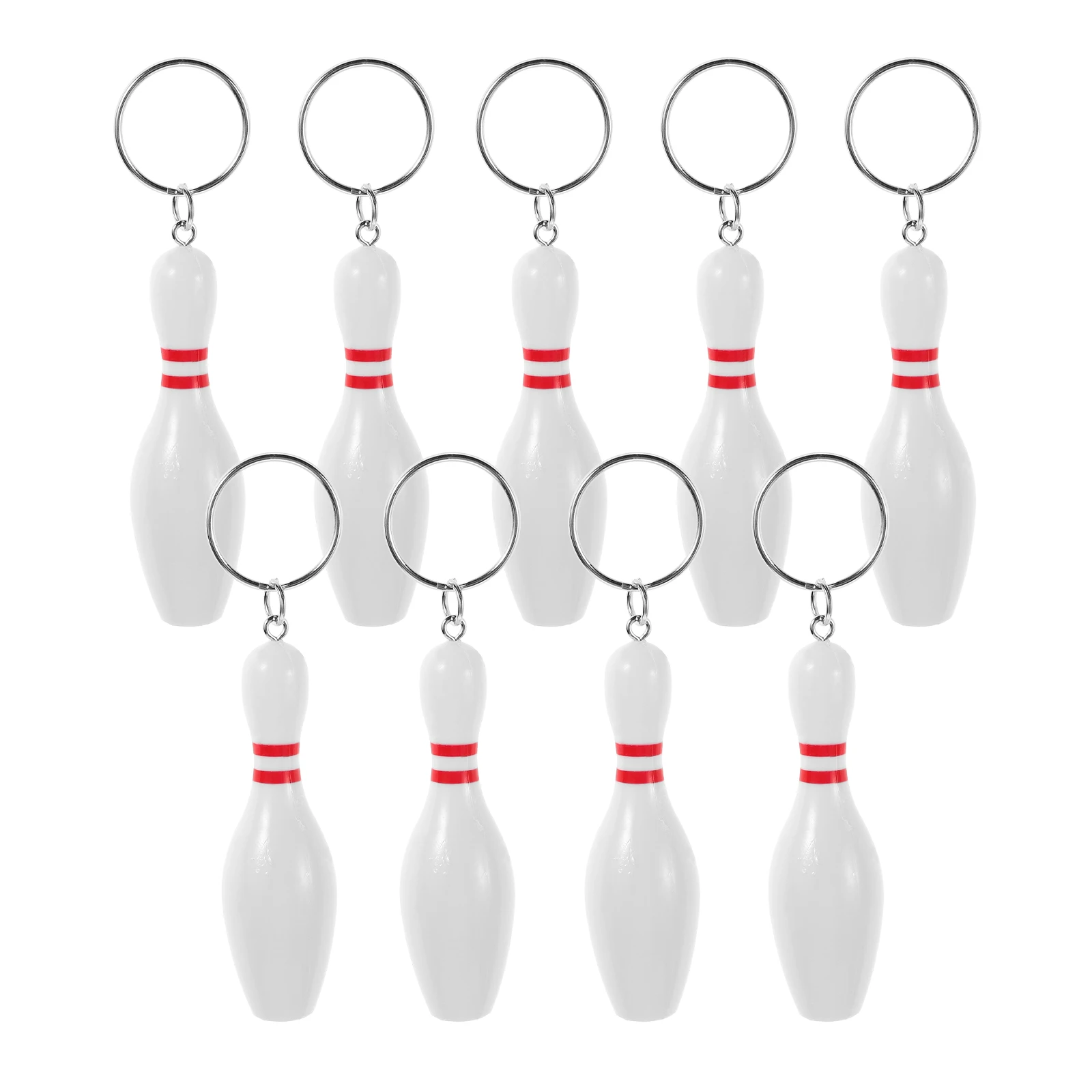 

9 Pcs Car Key Chain Small Gift for Women Water Bottle Bowling Keychains Attractive