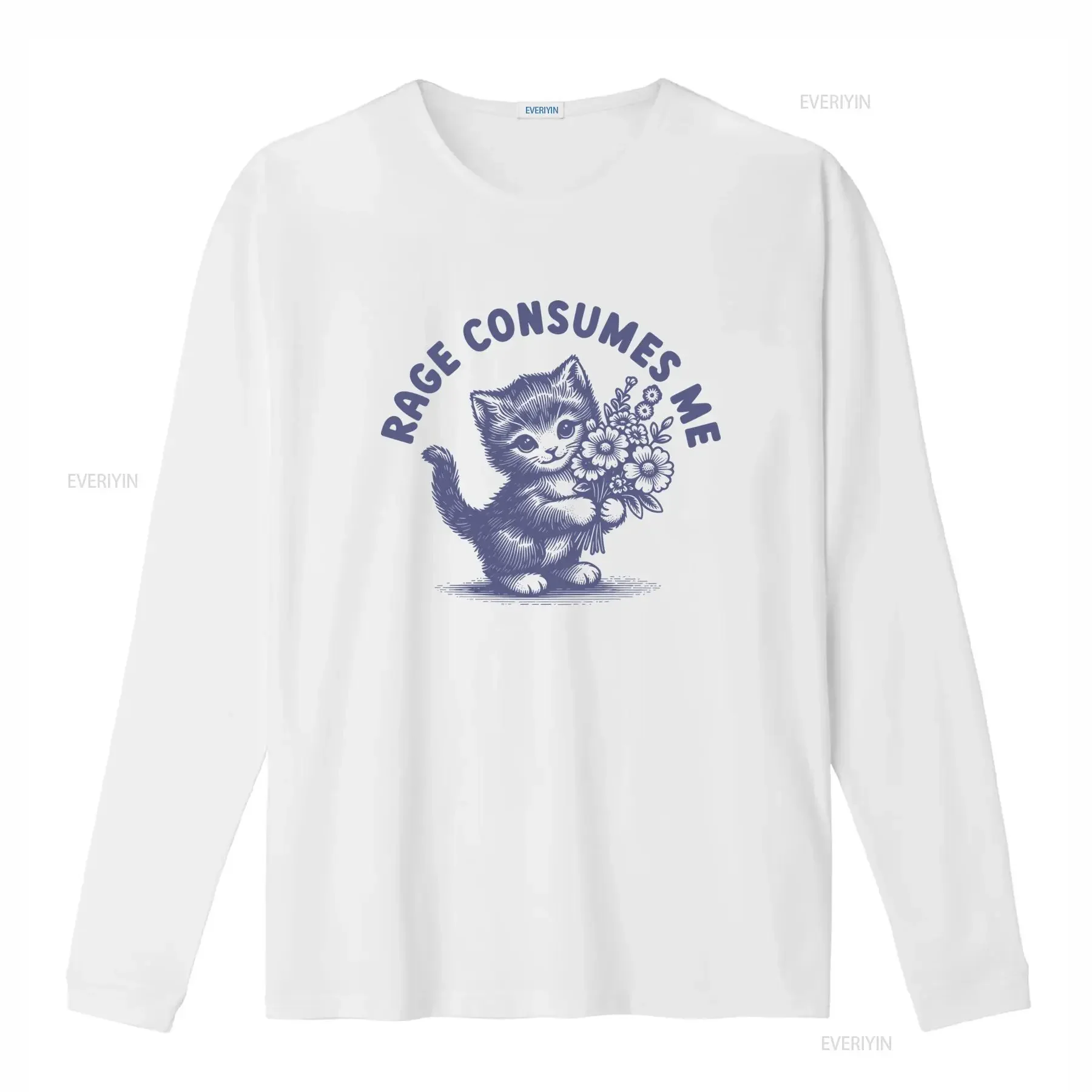 Rage Consumes Me T Shirt Weirdcore Funny Hilarious Kitten Meme Sarcastic Unhinged Mental Health Dark Humor  vintage Washed