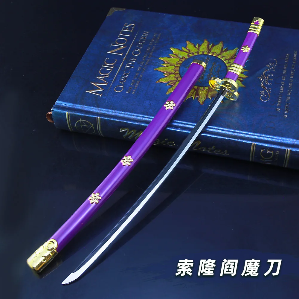 

Roronoa Zoro Yamato Ame No Habakiri Metal Weapon Model Japanese Anime Weapon Alloy Swords with Scabbard Katana Kid Toy Gift