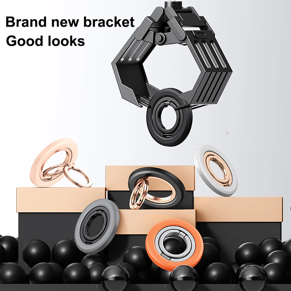 

Новейший держатель для телефона, двойное кольцо, магнитные встроенные шестерни, универсальный сильный магнит, складной кронштейн, кольцевой держатель, подставка для мобильных телефонов