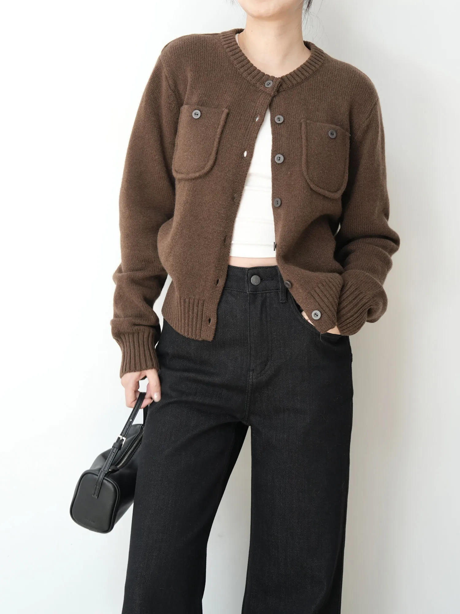 

Вязаный шерстяной кардиган Viyoung в винтажном стиле с круглым вырезом и пуговицами, универсальный, с длинными рукавами, для женщин