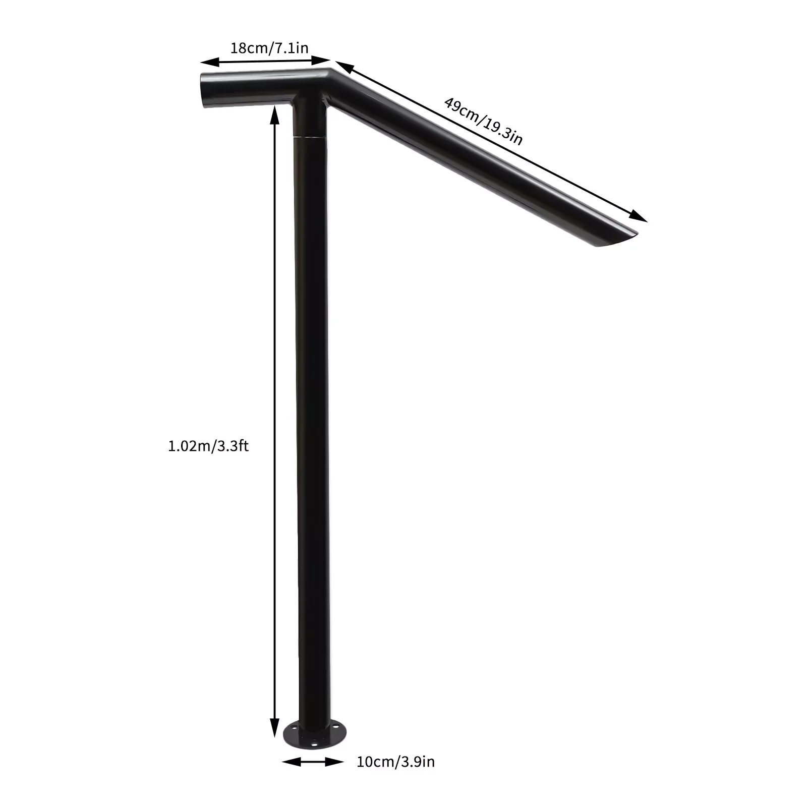 Estable independiente del pasamanos de la barandilla de la escalera del pasamanos para las escaleras 2-3 pasos 3.3ft